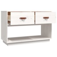 vidaXL TV-Schrank Wei&szlig; 90x40x60 cm Massivholz Kiefer