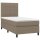 vidaXL Boxspringbett mit Matratze Taupe 80x200 cm Stoff