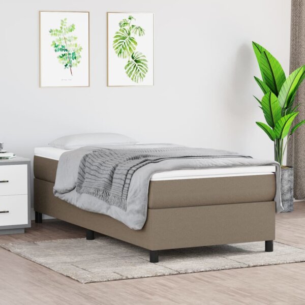 vidaXL Boxspringbett Taupe 80x200 cm Stoff