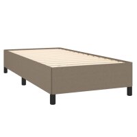 WOWONA Boxspringbett mit Matratze Taupe 80x200 cm Stoff