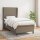 WOWONA Boxspringbett mit Matratze Taupe 80x200 cm Stoff