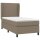 WOWONA Boxspringbett mit Matratze Taupe 80x200 cm Stoff