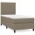 WOWONA Boxspringbett mit Matratze Taupe 80x200 cm Stoff