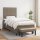 WOWONA Boxspringbett mit Matratze Taupe 80x200 cm Stoff