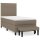 WOWONA Boxspringbett mit Matratze Taupe 80x200 cm Stoff