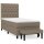 WOWONA Boxspringbett mit Matratze Taupe 80x200 cm Stoff