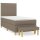 WOWONA Boxspringbett mit Matratze Taupe 100x200 cm Stoff