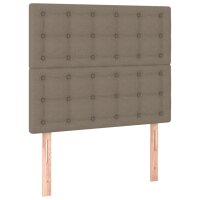 vidaXL Boxspringbett mit Matratze Taupe 100x200 cm Stoff