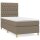 WOWONA Boxspringbett mit Matratze Taupe 100x200 cm Stoff