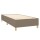 WOWONA Boxspringbett mit Matratze Taupe 100x200 cm Stoff