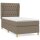 WOWONA Boxspringbett mit Matratze Taupe 100x200 cm Stoff