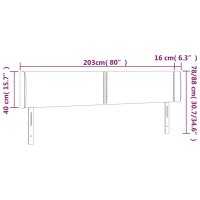 vidaXL Kopfteil mit Ohren Hellgrau 203x16x78/88 cm Stoff