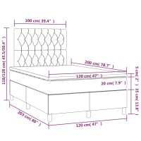 vidaXL Boxspringbett mit Matratze Blau 120x200 cm Stoff