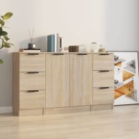 vidaXL Sideboards 3 Stk. Sonoma-Eiche Holzwerkstoff