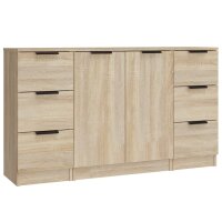 vidaXL Sideboards 3 Stk. Sonoma-Eiche Holzwerkstoff