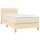 vidaXL Boxspringbett mit Matratze Creme 100x200 cm Stoff