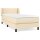 vidaXL Boxspringbett mit Matratze Creme 90x190 cm Stoff