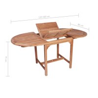 vidaXL B-Ware 7-tlg. Garten-Essgruppe Teak Massivholz