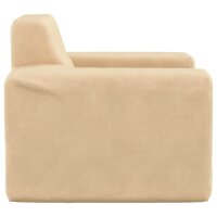 vidaXL Kindersofa Creme Weich Pl&uuml;sch