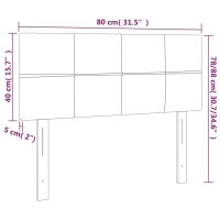 vidaXL Kopfteil Dunkelblau 80x5x78/88 cm Samt