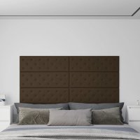 vidaXL Wandpaneele 12 Stk. Braun 90x30 cm Kunstleder 3,24...