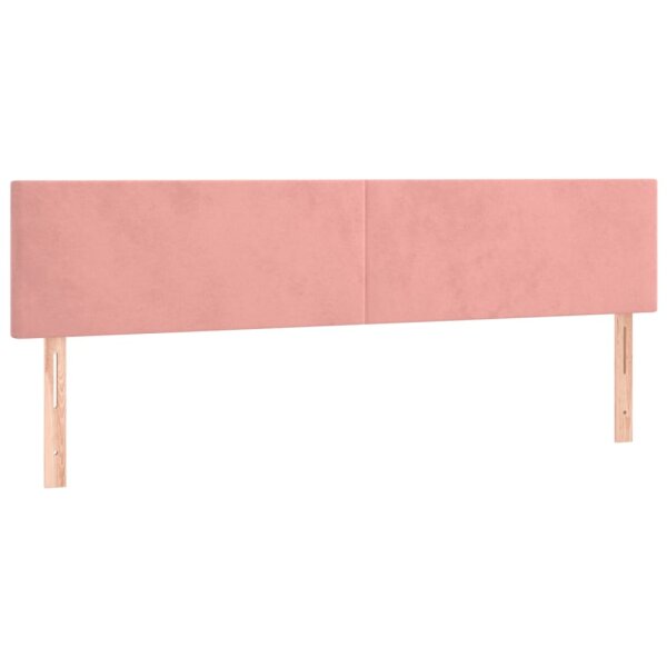 vidaXL Kopfteile 2 Stk. Rosa 90x5x78/88 cm Samt