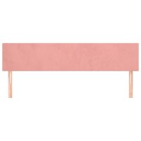 vidaXL Kopfteile 2 Stk. Rosa 90x5x78/88 cm Samt