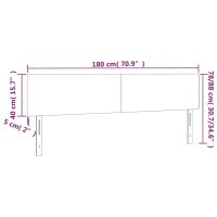 vidaXL Kopfteile 2 Stk. Rosa 90x5x78/88 cm Samt