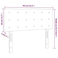 vidaXL Kopfteil Grau 90x5x78/88 cm Kunstleder