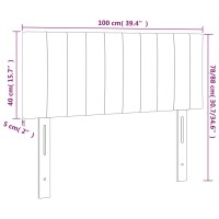 WOWONA Kopfteil Rosa 100x5x78/88 cm Samt