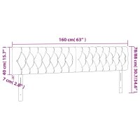 vidaXL Kopfteile 2 Stk. Creme 80x7x78/88 cm Stoff