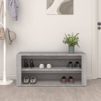 vidaXL Schuhregal Grau Sonoma 100x35x45 cm Holzwerkstoff