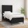 WOWONA Boxspringbett mit Matratze Schwarz 80x200 cm Stoff