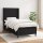 WOWONA Boxspringbett mit Matratze Schwarz 80x200 cm Stoff