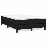 vidaXL Boxspringbett Schwarz 120x200 cm Stoff