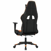 vidaXL Gaming-Stuhl mit Fu&szlig;st&uuml;tze Schwarz und Orange Kunstleder