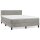 vidaXL Boxspringbett mit Matratze Hellgrau 140x190 cm Samt