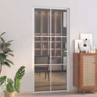 vidaXL Innentür 93x201,5 cm Weiß ESG-Glas und...