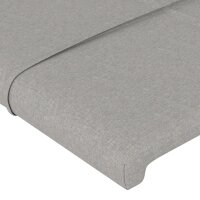 vidaXL Kopfteil mit Ohren Hellgrau 103x23x78/88 cm Stoff