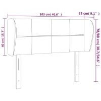 vidaXL Kopfteil mit Ohren Hellgrau 103x23x78/88 cm Stoff