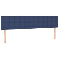 vidaXL Kopfteile 2 Stk. Blau 90x5x78/88 cm Stoff