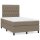 WOWONA Boxspringbett mit Matratze Taupe 120x200 cm Stoff