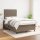 WOWONA Boxspringbett mit Matratze Taupe 120x200 cm Stoff