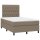 WOWONA Boxspringbett mit Matratze Taupe 120x200 cm Stoff