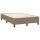 WOWONA Boxspringbett mit Matratze Taupe 120x200 cm Stoff