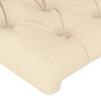 vidaXL Kopfteil mit Ohren Creme 147x16x118/128 cm Stoff