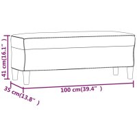 vidaXL Sitzbank Braun 100x35x41 cm Kunstleder