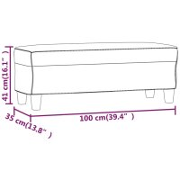 vidaXL Sitzbank Grau 100x35x41 cm Kunstleder