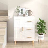 vidaXL Sideboard Hochglanz-Wei&szlig; 69,5x34x90 cm Holzwerkstoff