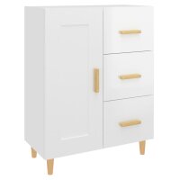 vidaXL Sideboard Hochglanz-Wei&szlig; 69,5x34x90 cm Holzwerkstoff